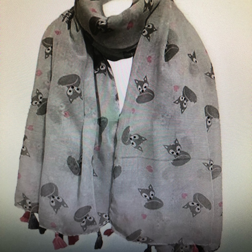 Dreamyth Ladies Cotton Lightweight Fox Print Scarf
